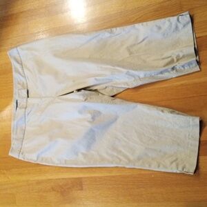 EUC Apostrophe Khaki Capris woman's casual Y2K abstract Pants, 20W